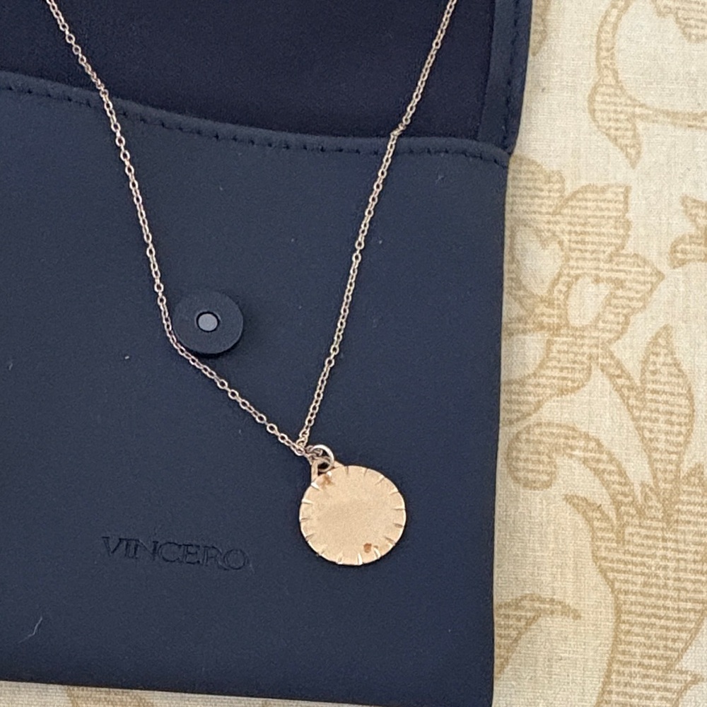 Vincero Rose Gold Disc Necklace